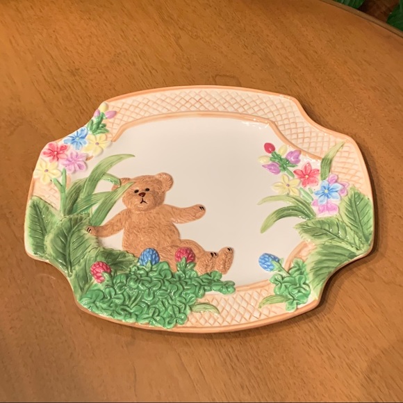 Boyds Bears Ceramic Spring Platter